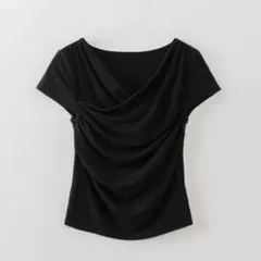OHOTORO 2way Shirring Half Top Blackのサムネイル