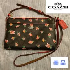 《美品》COACH　花柄 ショルダーバッグ/サコッシュ