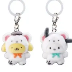 ふわふわスノー　めじるしアクセサリー ポムポムプリン　ポチャッコ　2個セット