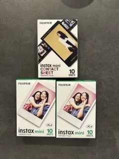 instax mini チェキフィルム 10枚入り 3個セット　コンタクトシート