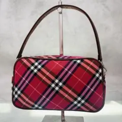 希少◎ BURBERRY バーバリー アクセサリーポーチ ノバチェック 赤のサムネイル