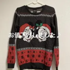 ディズニー　ミッキー&ミニークリスマスセーター　DIFUZED