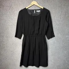 NATURAL BEAUTY BASIC ワンピース フレア 透け感 ギャザー