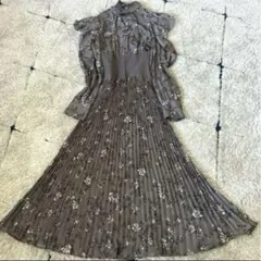 【美品✨】2023年モデル！スナイデル　ウエストリブプリントワンピース　ボウタイ