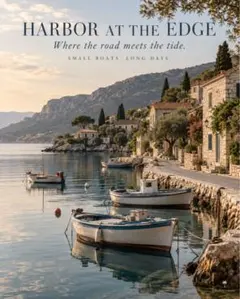 海外の小さな漁村 2Lアートポスター HARBOR AT THE EDGE