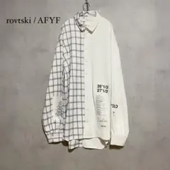 rovtski AFYF チェック バイリンガルロングシャツ　アシメントリーのサムネイル
