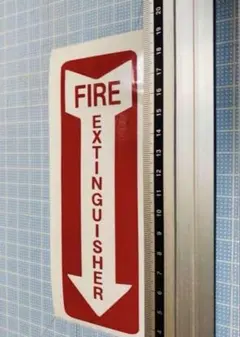 アメリカン　FIRE extinguisher ステッカー3
