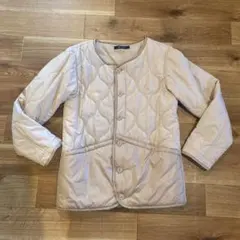 nano・universeベージュ キルティングジャケット