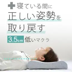 改善ラボ　寝ている間に正しい姿勢を取り戻す　3.5cm 低い腰マクラ　低反発枕