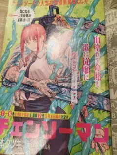 週刊少年ジャンプ⭕チェンソーマン第１回・初の人気投票結果✨️発表号!!超希少レア