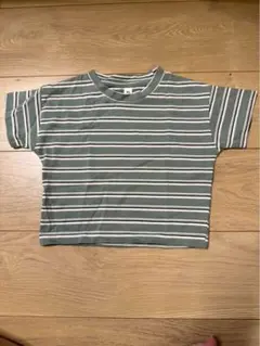 ストライプTシャツ 80サイズ グリーン