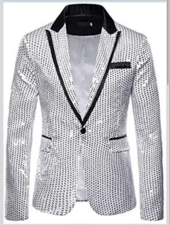 【忘新年会用】シルバースパンコールテーラードジャケット