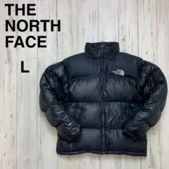 【ザ・ノースフェイス】ヌプシ　ダウンジャケット　黒　S 700 刺繍ロゴ　美品 ノースフェイス ヌプシ 黒 ブラック 刺繍ロゴ 700フィル