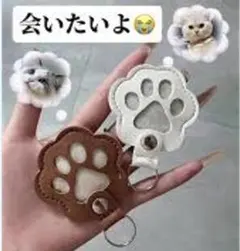 ペットの毛の入れ物 被毛を入れる　肉球キーホルダー　遺毛　未使用品