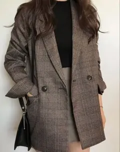 【DAY CLOSET】グレンチェックテーラードジャケット