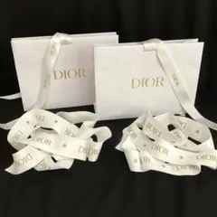 Dior　リボン　布製　୨୧ *⑅❤︎　ギフト袋　ゴールド　ホワイト　4点セット