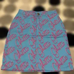 【希少JOYRICH ジョイリッチ Ghetto 総柄 ミニスカート ブルー Sのサムネイル