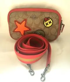 COACH コーチ シグネチャー ショルダーバッグ ワッペン付き