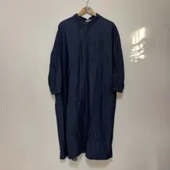 デニムシャツワンピース ロングワンピース