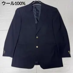 【未使用級】ESPOIN ネイビー ブレザー ゴールドボタン ウール100%