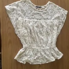 Heather レース 半袖 カットソー ホワイトのサムネイル