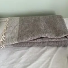 無印良品MUJI 多用布 ウール100%羊毛220×260 グレー系ブランケット