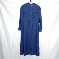 デニムロングワンピース