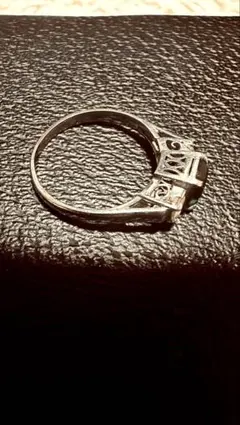 Pt900 プラチナ リング 指輪 ブラックダイヤモンド 0.29ct ツイスト 