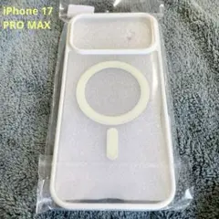 iPhone 17 PRO MAX ケース 透明 x 白トリム magsafe