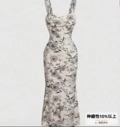 SHEIN 花柄 キャミワンピース ロング丈　リゾートワンピ　伸縮性のサムネイル