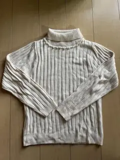 【34】MAJESTIC LEGON アイボリー タートルネック セーター