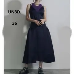 UN3D. キャミワンピース ブルー 36 - メルカリ