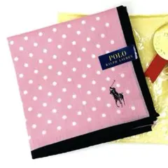 新品 Polo Ralph Lauren ラルフローレン ピンク水玉 ハンカチ
