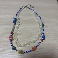 ZARA カラフルビーズネックレスセット