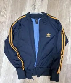 【美品】adidas トラックジャケット ネイビー オレンジ S アディダス