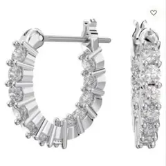 SWAROVSKI スワロフスキー フープピアス ラウンドカットのサムネイル