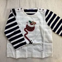 新品　familiar ボーダーTシャツ　トップス　 90cm