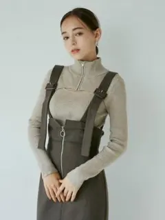 MURUA　ハーフジップカットニット