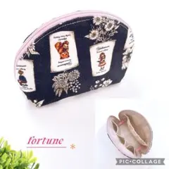 ハンドメイド／フォーチュン／半円マルチポーチ＊ユキエモン