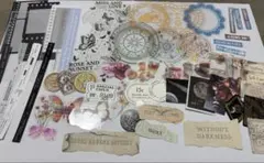 【400点】コラージュ素材紙、ステッカー