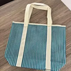 ホワイト×グリーン メッシュトートバッグ ビーチバッグ 大容量 夏 プール 海