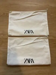 【未使用】ZARA 巾着袋 ポーチ 2枚セットのサムネイル