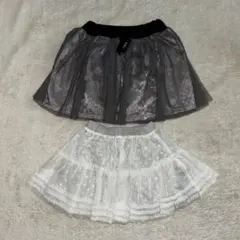 3can4on&Dolly Ribbon チュチュスカート 2枚セット 110