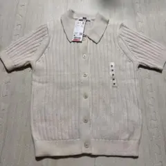 UNIQLO 半袖カーディガン M オフホワイト