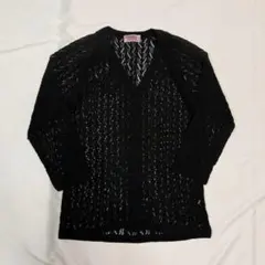 00's vintage ブラック メッシュカーディガン アーカイブ グランジ