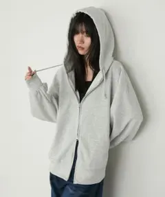 forksy. ダンボールオーバーサイズダブルジップパーカー