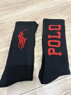 POLO ラルフローレン ソックス　靴下　2足　クロ　米国新