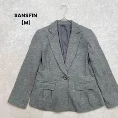 a2206＊SANS FIN テーラードジャケット　グレー【M】毛100%