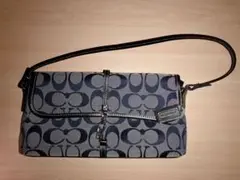 美品　COACH コーチ　シグネチャー クリップデミショルダーバッグポーチ