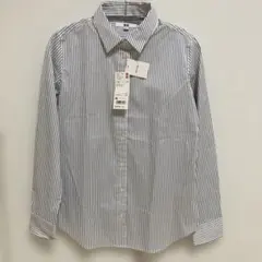 UNIQLO スーピマコットン ストレッチストライプシャツ 長袖 M